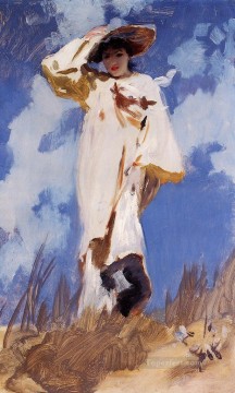  Wind Oil Painting - A Gust of Wind John Singer Sargent